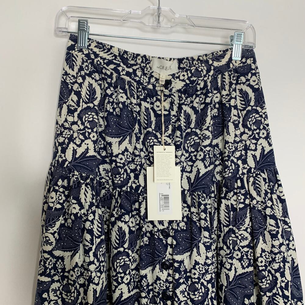 The Great Boating Skirt Navy Falling Leaves Women’s New Small - Picture 10 of 16